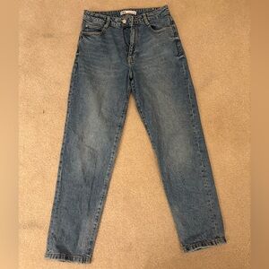 Zara Relaxed Fit Mom Blue Jeans